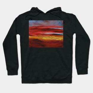 Koko Head Sunrise. As I looked over my lanai on an early morning the colorful sunrise struck me with all of its colorful glory and I quickly snapped a picture and painted it.  This is my painting. Hoodie